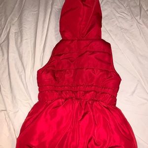 Red Tommy Hilfiger Toddler Girl Vest With Hood